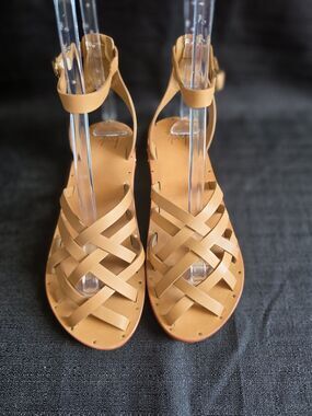 NWOB Women's Beek Merlin Ankle Strap Sandal Honey Size 8 Leather Boho